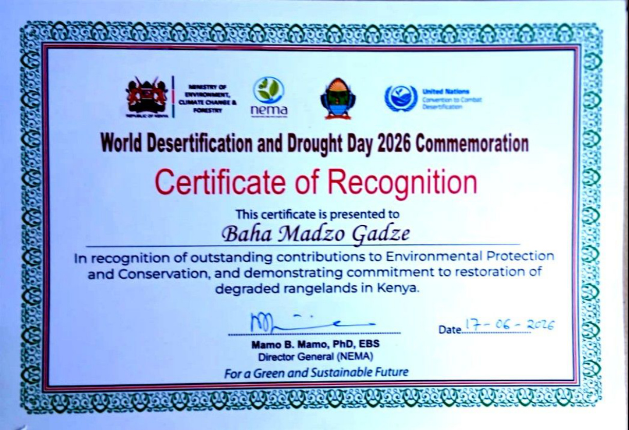 World Desertification and Drought Day Certificate